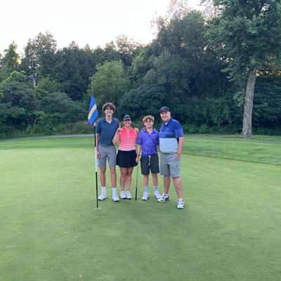 Jacquie Dunne 
July 22 2025 - Hole 14 
Yellow Tees 
6 Hybrid