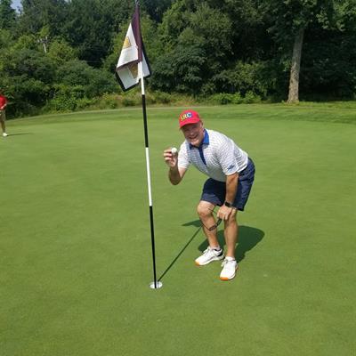 Chris O'Brien 
August 3, 2025 - Hole 4 
Black Tees 
7 Iron